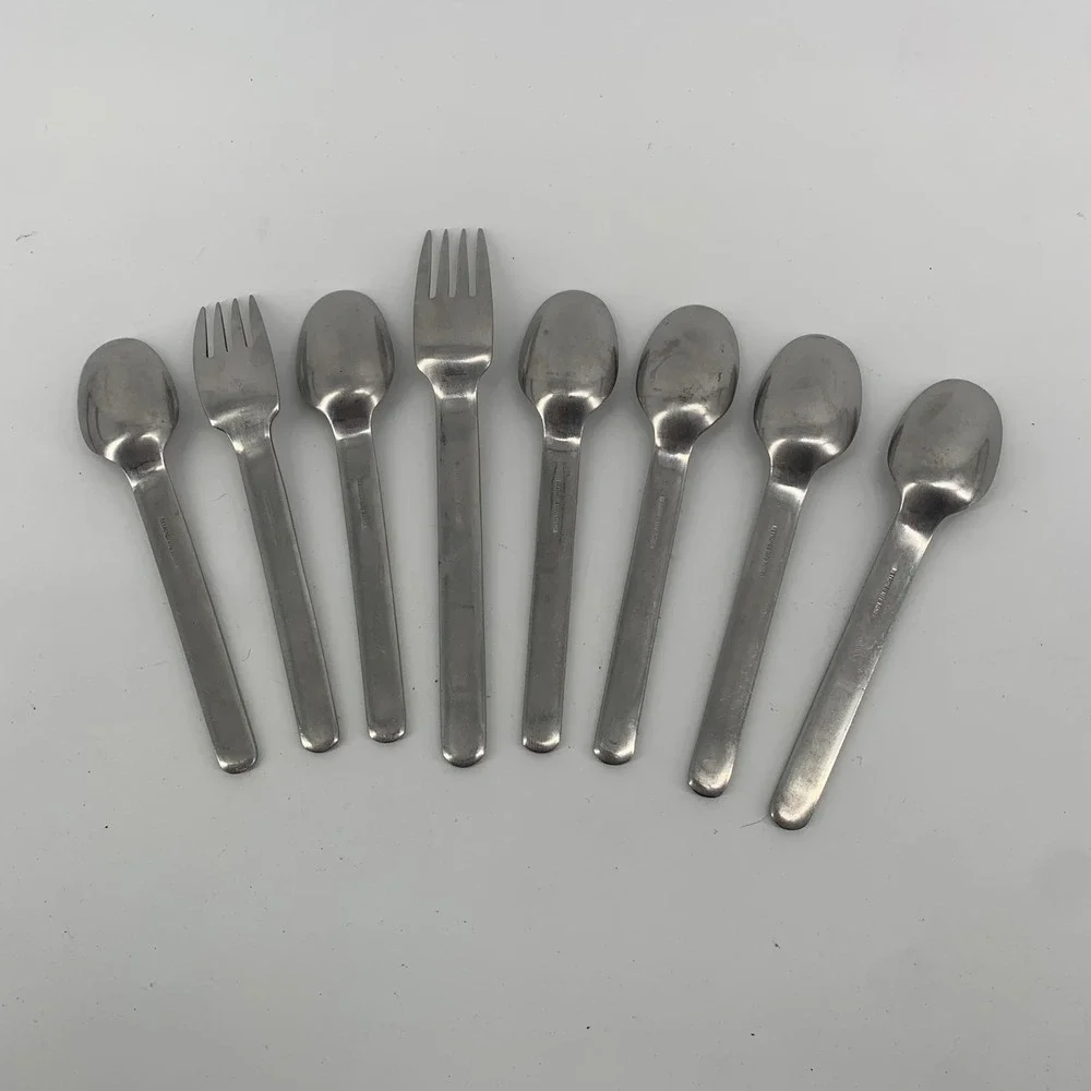 Retroneu 18/8 Stainless Steel Flatware Set 8pc Forks Spoons Korea MCM